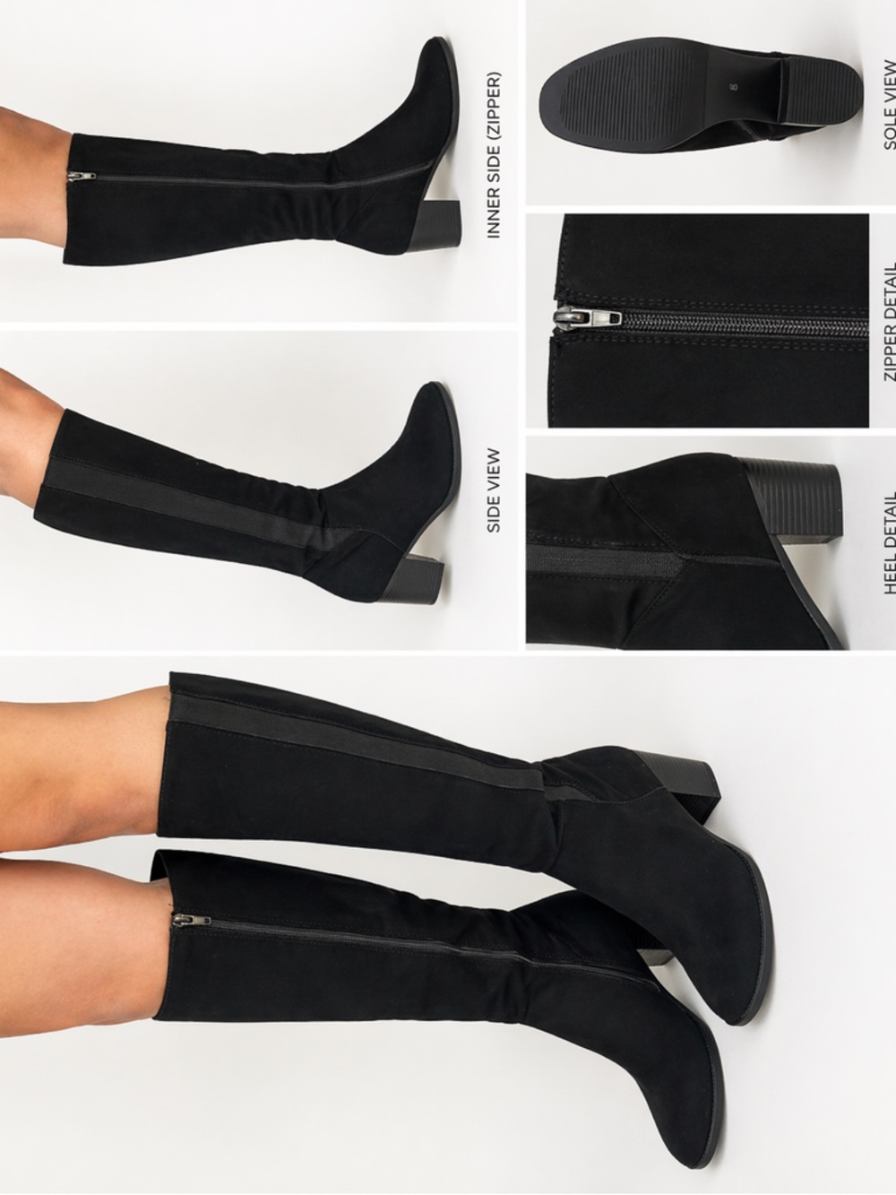 Me Too Hampton Women's Black Over-the-Knee Block Heel Boots